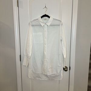 P Cill Women’s Tunic Shirt Top Large Smocked Sleeves